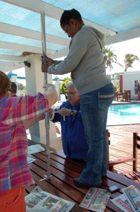 Veliswa Mvenya’s team was the clear winner in the tower-building exercise at Port Alfred.